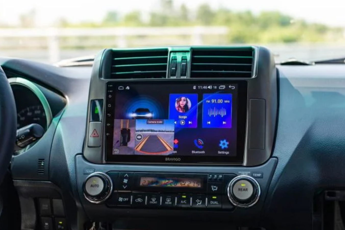 Tính năng chia đôi màn hình chạy đa nhiệm ứng dụng trên màn hình ô tô Bravigo