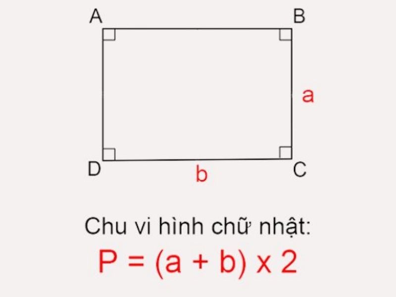 hướng dẫn chi tiết cách tính chu vi hình chữ nhật cho học sinh lớp 3 4