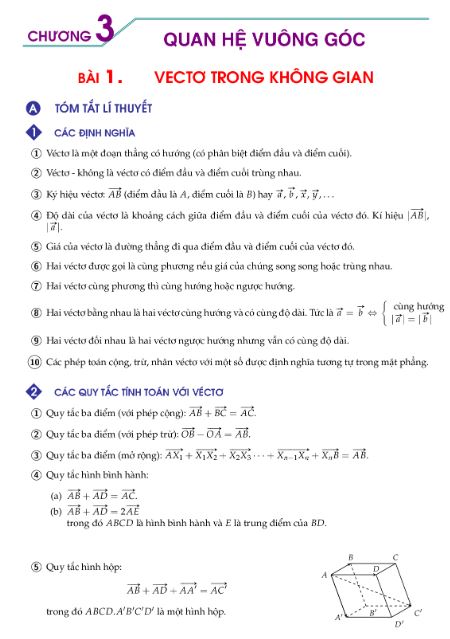 tổng quát công thức tính độ dài vectơ