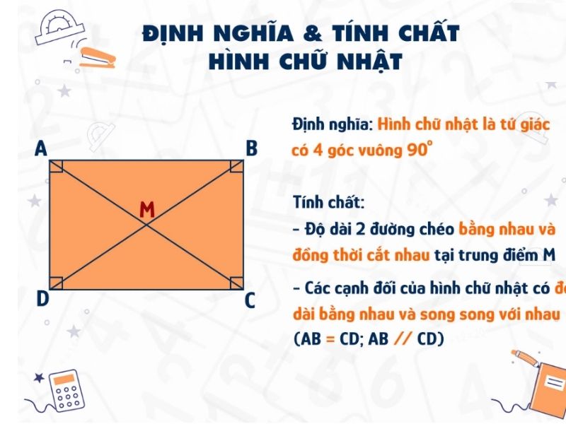 ứng dụng công thức tính đường chéo hình chữ nhật trong thực tế